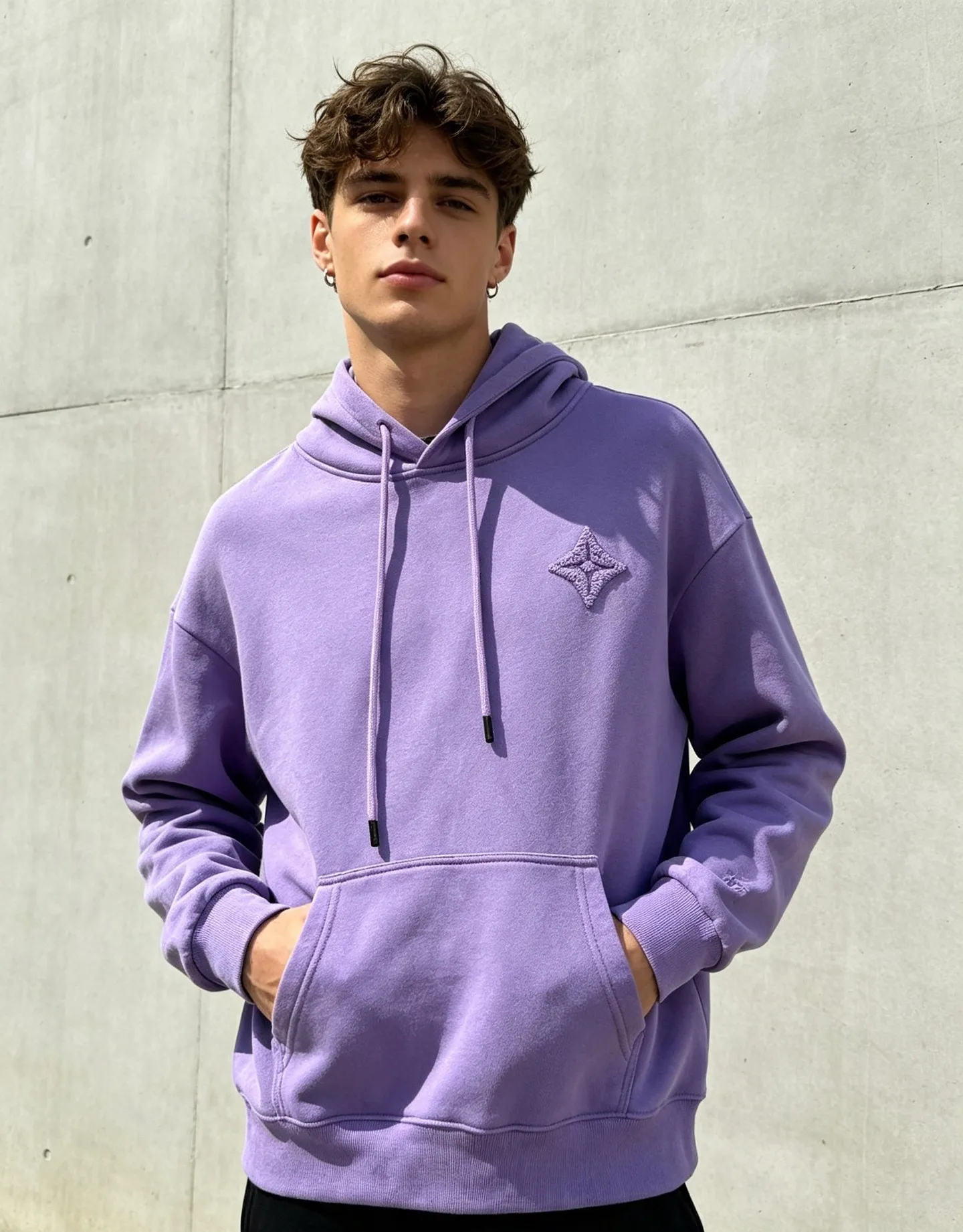 Louis Vuitton/Louis Vuitton dark woven letter logo embroidered hooded sweatshirt